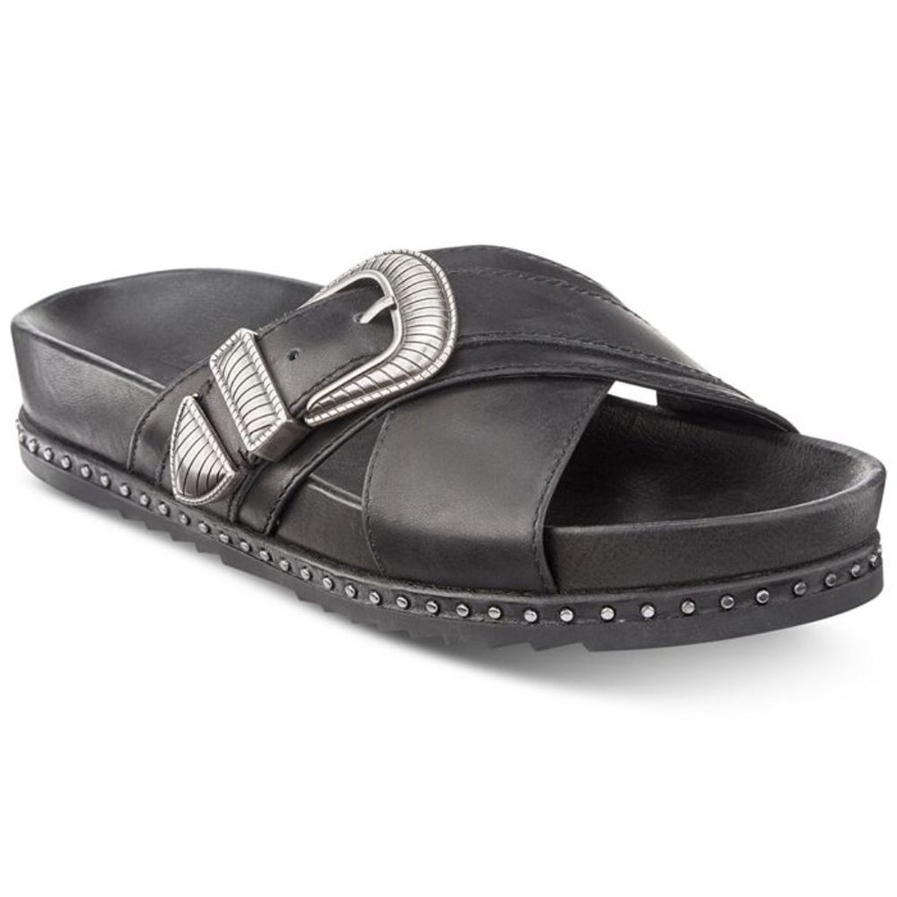 FRYE Women's Lily Western Criss Cross Slide Sandal. - never worn with box